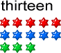 thirteen